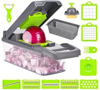 Taglia Verdure Multifunzione 16 in 1, Tagliaverdure Manuale, Affetta Verdure