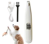 Taglia zampe ricaricabile, taglia zampe per cani con luce a LED, Trimmer elettrico senza fili per zampe di gatto, Tagliacapelli elettrico per animali domestici per tagliare i intorno a zampe, occhi, o