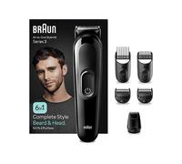 TAGLIABARBA BRAUN MGK3420, Barba e capelli, 6 attacchi pettine, Autonomia 50 min