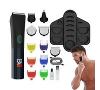 Tagliabarba per Uomo, Tagliabarba Senza Filo per Uomo, Kit Completo con, Macchinetta per Barba e Capelli Regalo Ideale per Marito e Padre