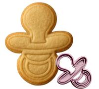 Tagliabiscotti Ciuccio 11,7×10,4 cm - Stampino per Dolci in PLA 3D Ecologico - Baby Shower e Nascite - Handmade da Instile3D
