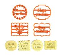 Tagliabiscotti con frasi irriverenti, 4 Pezzi Formine Biscotti, Stampi per Biscotti in Plastica, Interessante Stampi per Biscotti con Irrispettose, Strumenti di Cottura, Formine per Biscotti