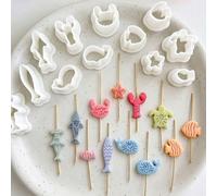 Tagliabiscotti in argilla a forma di animali, stampi in argilla polimerica per orecchini a perno mini da spiaggia estiva, squalo, granchio, aragosta, tartaruga, pesce, stella marina, forniture per art