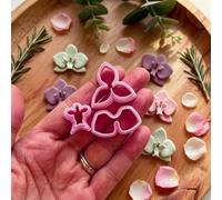 Tagliabiscotti in argilla polimerica a forma di orchidea, forme delicate di petali di orchidea per forniture artigianali di orecchini ispirati alla natura PLA