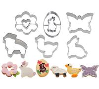 Tagliabiscotti Inox Pasqua 6 Pz EVA COLLECTION