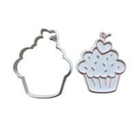 Tagliabiscotti.it - Cupcake San Valentino - Cookies cutter - Tagliabiscotti - Formina - Cutter per realizzare biscotti o decorazioni torte in pasta di zucchero - Misura 8cm x 6,5cm x 1,2cm.