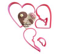 Tagliabiscotti.it - Cutter a Cuore silhouette mamma figlio - Tagliabiscotti Festa della Mamma - Cookies Cutter - Stampo/Formina per biscotti - Dimensione cuore 8cm x 7,5cm