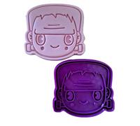 Tagliabiscotti.it - Halloween Testa Frankenstein - Cookies cutter - Formina - Stampo per biscotti o decorazioni torte in pasta di zucchero - 8cm