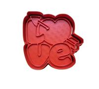 Tagliabiscotti.it - LOVE - San Valentino - Cookies cutter - Tagliabiscotti - Formina - Cutter per biscotti o decorazioni torte in pasta di zucchero - Misura 8cm x 8cm x 1,2cm.