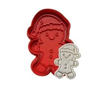 Tagliabiscotti.it - Omino pan di zenzero con cappello - Gingerbread - Natale - Cookies cutter - Formina - Stampo per biscotti o decorazioni torte in pasta di zucchero - 8cm x 5,5cm x1,2cm