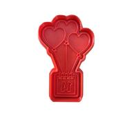 Tagliabiscotti.it - Palloncini a cuore con numero 14 San Valentino - Cookies cutter - Tagliabiscotti - Formina - per biscotti o decorazioni torte in pasta di zucchero - Misura 10cm x 6,3cm x 1,2cm.