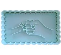 Tagliabiscotti.it - Pugni vicini padre e figlio - Tagliabiscotti Festa del Papà - Cookies Cutter - Stampo/Formina per biscotti - 8cm x 4,5cm x 1,2cm