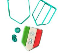 Tagliabiscotti.it - Scudetto Italiano Napoli calcio 3 - Cookies Cutter Forminia per decorazioni biscotti o torte in pasta di zucchero