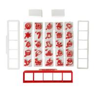 Tagliabiscotti.it - Set di 25 tagliabiscotti in misura 4cm x 4cm per realizzare calendario dell'avvento - Natale Cookies cutter - Stampi per creare biscotti o decorazioni in pasta di zucchero.