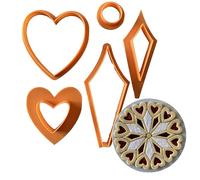 Tagliabiscotti.it - Stampo Tagliapasta per realizzare torta componibile con biscotti a forma di cuore - Diametro crostata realizzabile: 28cm. San Valentino - Anniversario.