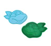 Tagliabiscotti.it - Tartarughe Ninja - Viso Tartaruga Michelangelo Raffaello Leonardo Donatello - Cookies cutter - Formina - Stampo per biscotti o decorazioni torte in pasta di zucchero - 8cm