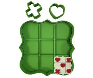 Tagliabiscotti.it - Tic Tac Toe a tema amore San Valentino - Cookies cutter - Tagliabiscotti ideali per realizzare biscotti o decorazioni torte in pasta di zucchero - Misura 10cm x 10cm x 1,2cm.