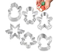 Tagliabiscotti - Kit di per le vacanze da 1 pollice, forme natalizie in acciaio inossidabile, design a rilascio facile, bordi adatti ai bambini | Ideale per dolci natalizi, feste domestiche, pr