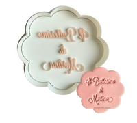 Tagliabiscotti personalizzato "Il Battesimo di" + NOME PERSONALIZZATO e forma del cutter a scelta - Religione Sacramento - Cookies cutter - 8cm
