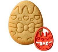 Tagliabiscotti Uovo con Cuoricini - Stampo Pasquale in PLA 8,7x6,7 cm - Biscotti Decorativi per Feste e Dolci Creativi - Handmade da Instile3D