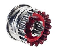 Westmark Tagliabiscotti Linzer, tagliabiscotti, Rosetta, con espulsore, Acciaio Inox/plastica, Natale, Argento/Rosso, 35062291