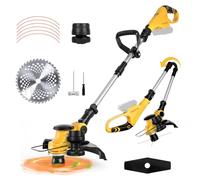 Tagliabordi a batteria compatibile con batteria Dewalt 20V, combinazione pieghevole 3-in-1 con motore senza spazzole, larghezza di taglio 30 cm e indicatore di stato della batteria. Tagliabordi