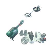 Tagliabordi a Batteria Professionale, Decespugliatore Elettrico Portatile 88VF con Doppia Batteria 6Ah, Kit Accessori Completo con Lame per Erba e Rocce