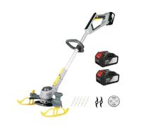 Tagliabordi A Batteria, Tagliaerba Elettrico Con Ruota, Decespugliatore E Motore Da 18000 Giri/min Senza Sforzo Per I Lavori Di Taglio In Giardino(2 batteries)
