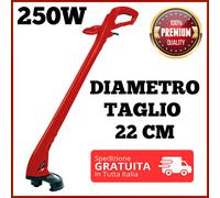 Tagliabordi Elettrico 250W Decespugliatore elettrico taglio 22CM con cavo 6 metr
