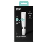 Tagliabordi elettrico Braun Body Mini BS1000 per uomini e donne - Wet & Dry - Multiuso - Bianco