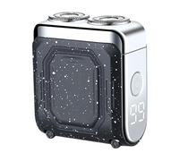 Tagliabordi Elettrico, Dimensioni Compatte Ricaricabile USB Doppio Anello, Rasoio Elettrico a Secco e Bagnato per Viaggio Casa Hotel