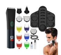 Tagliabordi per Barba - Rasoio Elettrico Senza Fili con Batteria Ricaricabile | Tagliacapelli Ricaricabile Impermeabile con Kit di Rasatura per Viso, Corpo e Zone Delicate