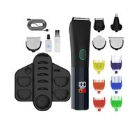Tagliabordi per Barba Uomo, Rasoio Elettrico Senza Fili con Batteria Ricaricabile, Tagliacapelli Ricaricabile Impermeabile con Kit di Rasatura per Viso, Corpo e Zone Delicate