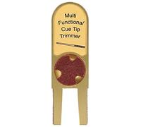 Tagliabordi per stecche da biliardo a forma di U in lega di alluminio, strumento di riparazione multifunzione per stecche da biliardo, brunitore per modellare la punta della (etichetta d'oro)