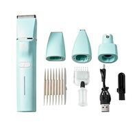 Tagliacapelli Cani | Kit WC 4 in 1 con luce UV | Macchina per la tosatura dei capelli canini per il viso zampe orecchie groppa casa salone di bellezza veterinaria bagno canile