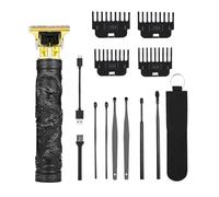 Tagliacapelli con accessori Earpick, tagliacapelli professionale senza fili, rasoio da barbiere ricaricabile tipo T classico scultura texture tagliacapelli