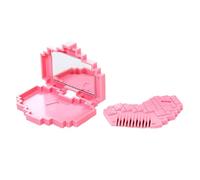 Tagliacapelli con doppie punte, pettine a forma di cuore con specchio, kit di taglio per vicolo cieco da viaggio, strumento portatile per una rapida manutenzione a casa, all'aperto e routine