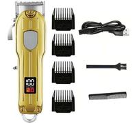Tagliacapelli da uomo professionale tagliacapelli da parrucchiere Set da barba Trimmer senza fili per tagliare i capelli Kit di toelettatura Display a LED ricaricabile USB