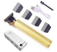 Tagliacapelli da uomo, ricaricabile tramite USB T9 tagliacapelli a testa calva tagliacapelli elettrico rasoio senza fili trimmer 0 mm uomo barbiere tagliacapelli (colore: T9-dorato con scatola)