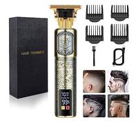 Tagliacapelli da uomo senza fili, con lama a T, kit professionale per taglio e toelettatura, ricaricabile, kit di taglio con display LCD (Figure-01)