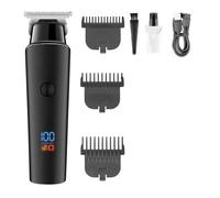Tagliacapelli da uomo, tagliacapelli professionale per capelli, tagliacapelli da barbiere, tagliacapelli elettrico senza fili, da uomo, ricaricabile tramite USB, display a LED
