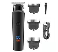 Tagliacapelli da uomo, tagliacapelli professionale per capelli, tagliacapelli da barbiere, tagliacapelli elettrico senza fili, da uomo, ricaricabile tramite USB, display a LED