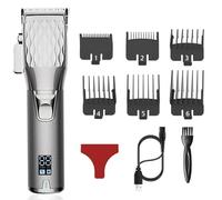 Tagliacapelli da uomo, tagliacapelli professionale ricaricabile per barbiere regolazione salone macchina tagliacapelli cavo e strumento elettrico senza fili per taglio capelli (colore: argento)