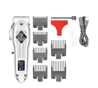 Tagliacapelli da uomo, tagliacapelli professionale tagliacapelli regolabile macchina per taglio di capelli senza fili tagliacapelli tagliacapelli da barbiere per uomo (colore: argento con scatola)