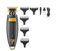 Tagliacapelli da uomo, tagliacapelli professionale tagliacapelli ricaricabile tagliatrice per capelli elettrica portatile senza fili tagliatrice a lama a T (colore: dorato con scatola)