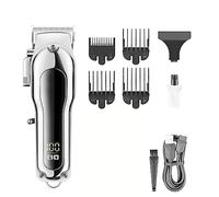 Tagliacapelli da uomo, tagliacapelli regolabile tagliacapelli macchina tagliacapelli professionale taglio di capelli senza fili tagliacapelli display digitale tagliacapelli per uomo (colore: argento