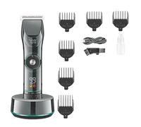 Tagliacapelli da uomo, tagliacapelli regolabile tagliacapelli senza fili tagliacapelli elettrico barbiere display a LED trimmer per uomini con base