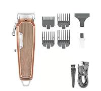 Tagliacapelli da uomo, tagliacapelli ricaricabile tagliacapelli tagliacapelli senza fili tagliacapelli regolabile macchina per taglio di capelli in metallo per uomo (colore: rosso con scatola)