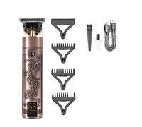 Tagliacapelli da uomo, tagliatrice per capelli T9 tagliacapelli tagliacapelli professionale ricaricabile barbiere display digitale trimmer per uomo (colore: rosso con scatola)