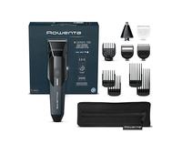 TAGLIACAPELLI E RIFINITORE MULTIUSO ROWENTA X Series 700 TN9610 - Ricaricabile, 5 pettini, impermeabile, display LED, 7 pettini distanziatori, 33 livelli di taglio, Wet & Dry, Batteria, Grigio, Nero